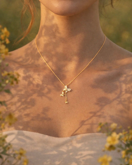 Butterfly Drop Necklace