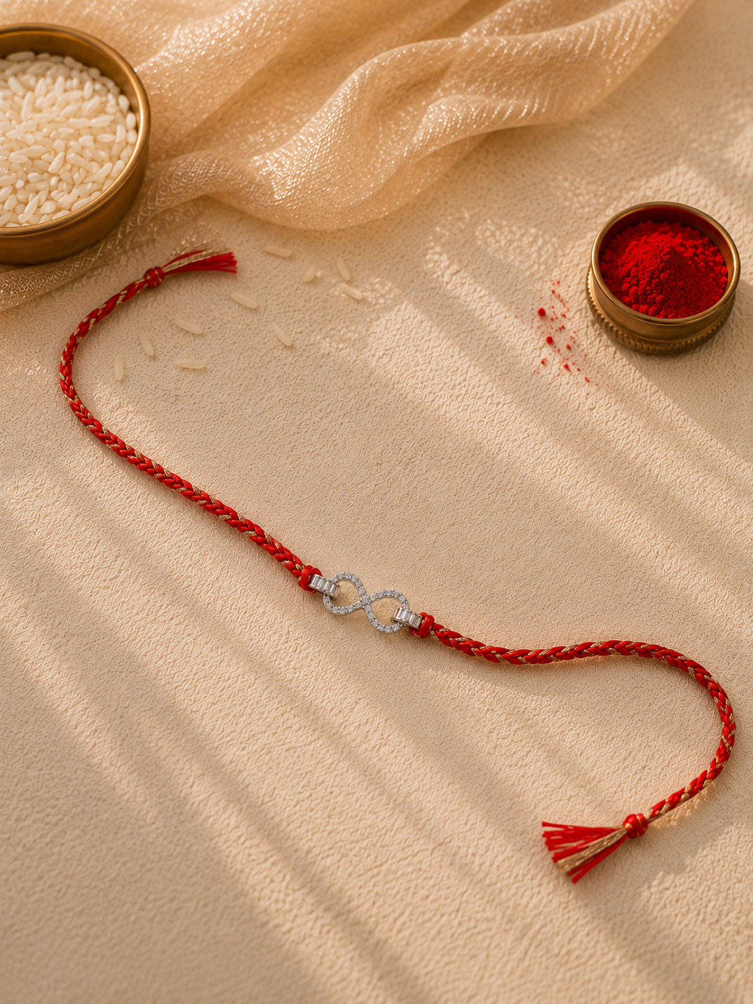 925 Silver Infinity Pendant Rakhi