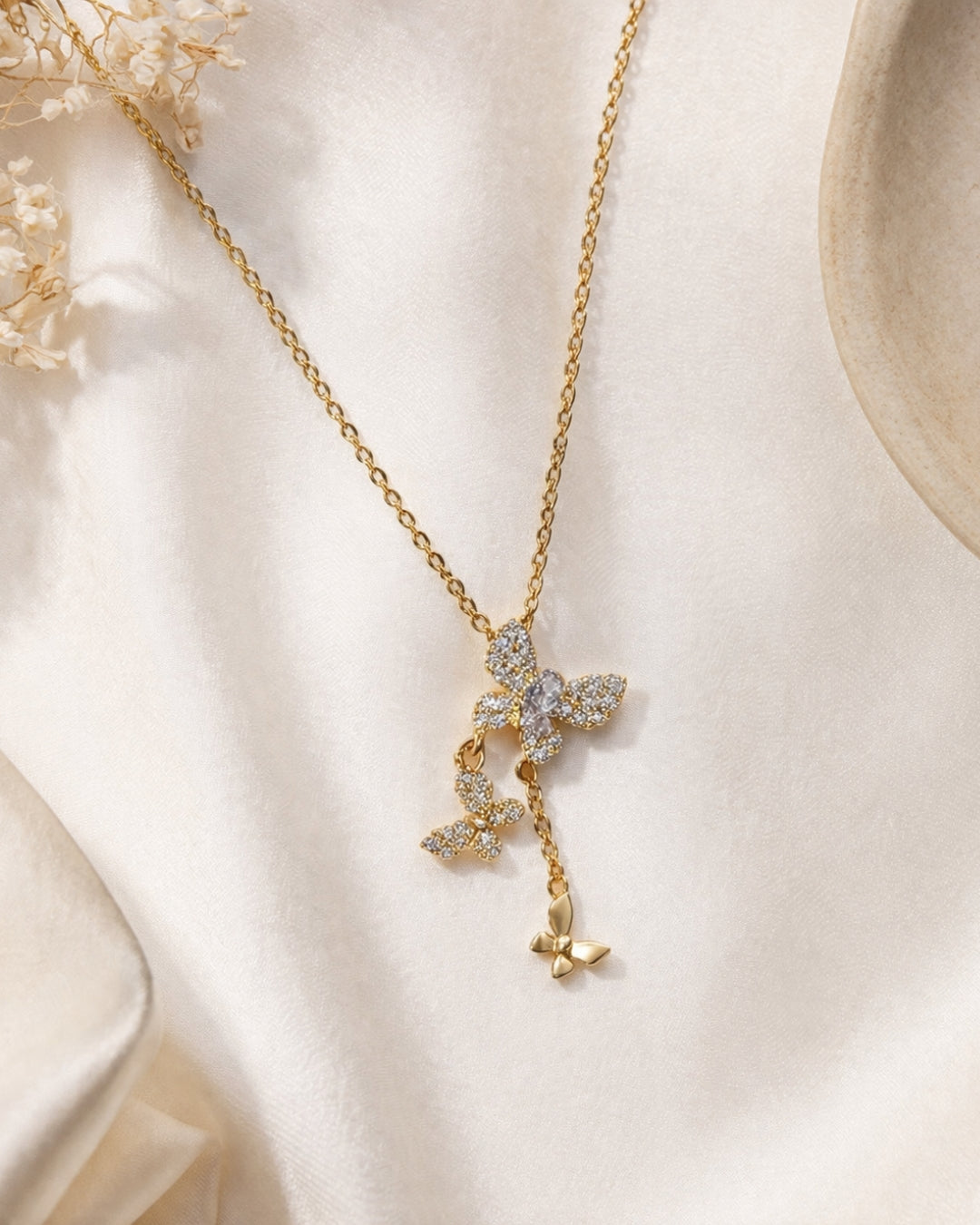 Butterfly Drop Necklace