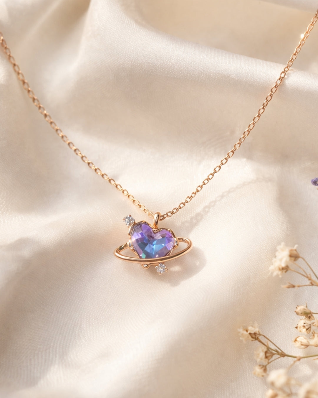 Saturn Love Necklace