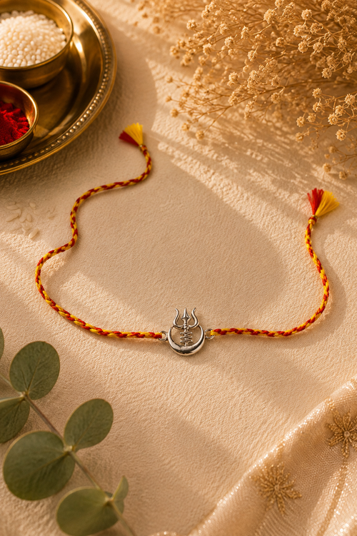 925 Silver Trishul Rakhi