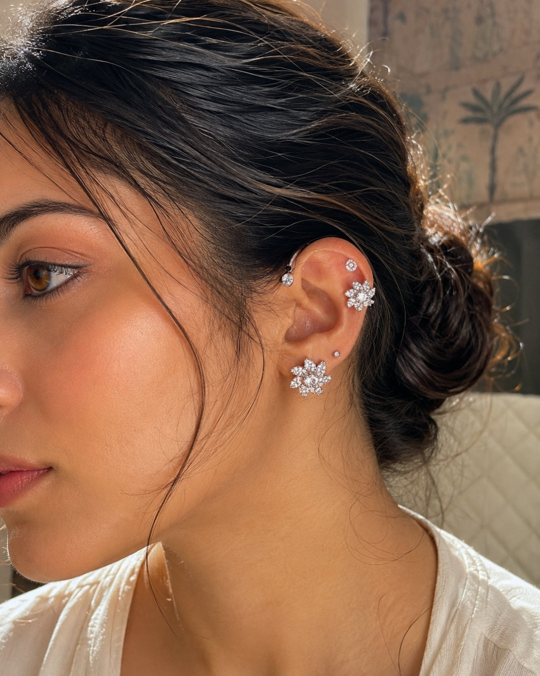 Star Flower Ear Cuffs