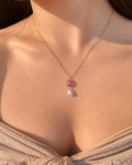 Rosé Pearl Necklace