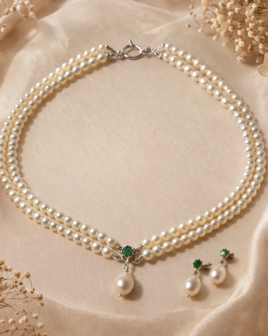Emerald Pearl Necklace