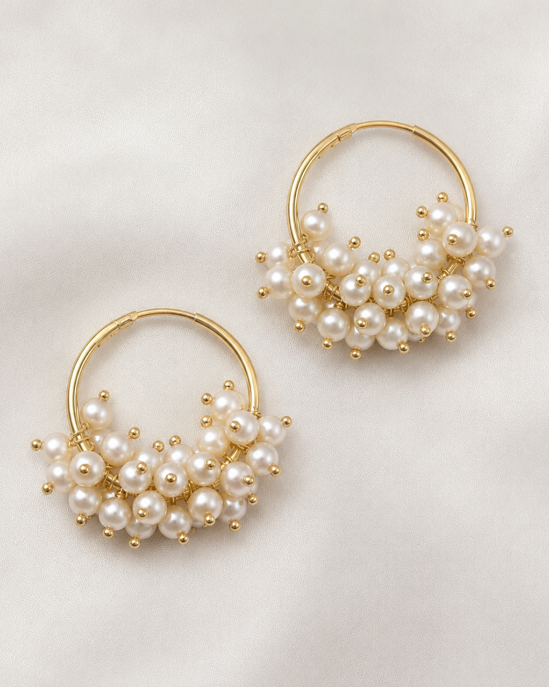 Dewdrop Pearl Hoops