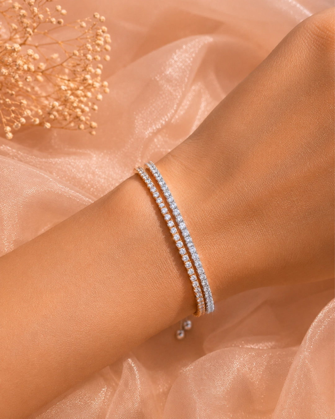 Two-tone Tennis Bracelet