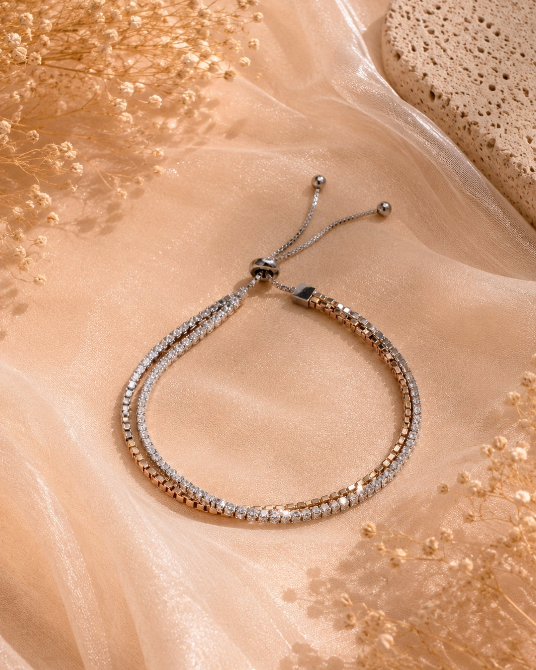 Two-tone Tennis Bracelet