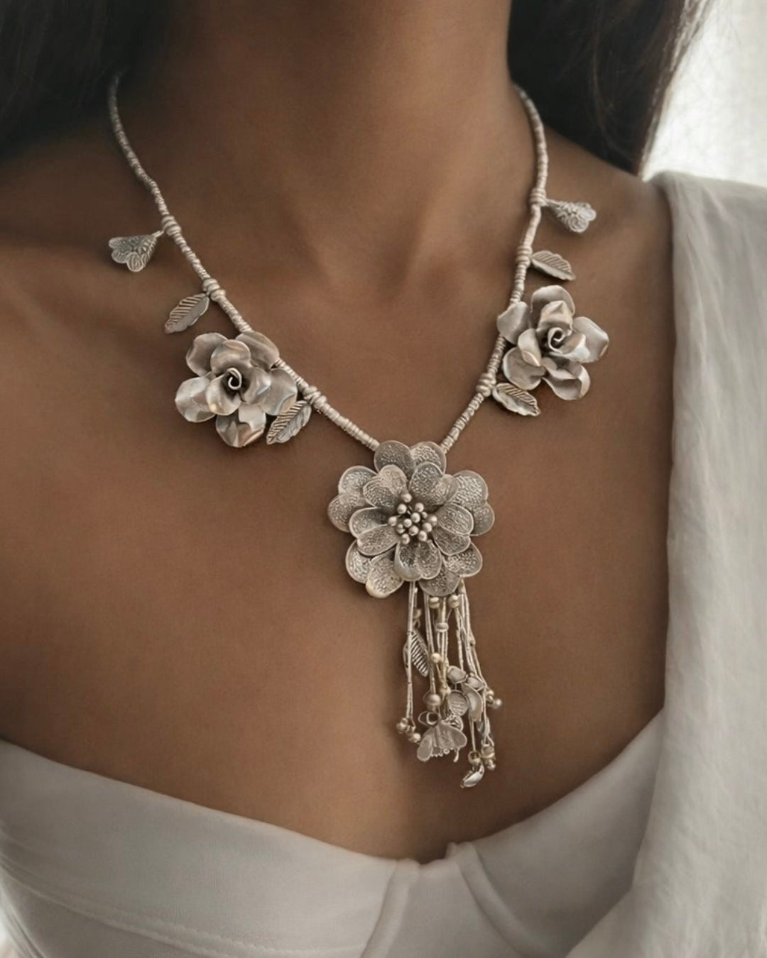 Floral Cascade Necklace