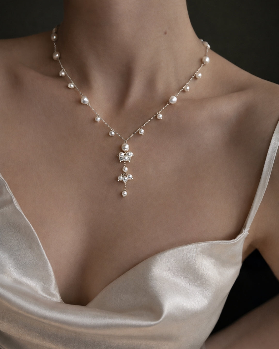 Celeste Pearl Drop Necklace