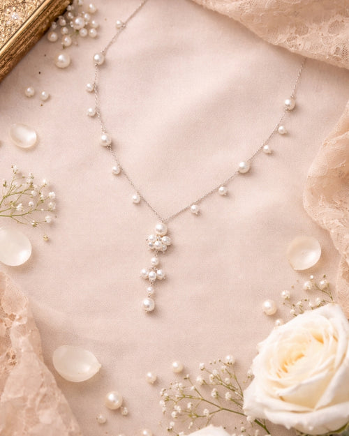 Celeste Pearl Drop Necklace