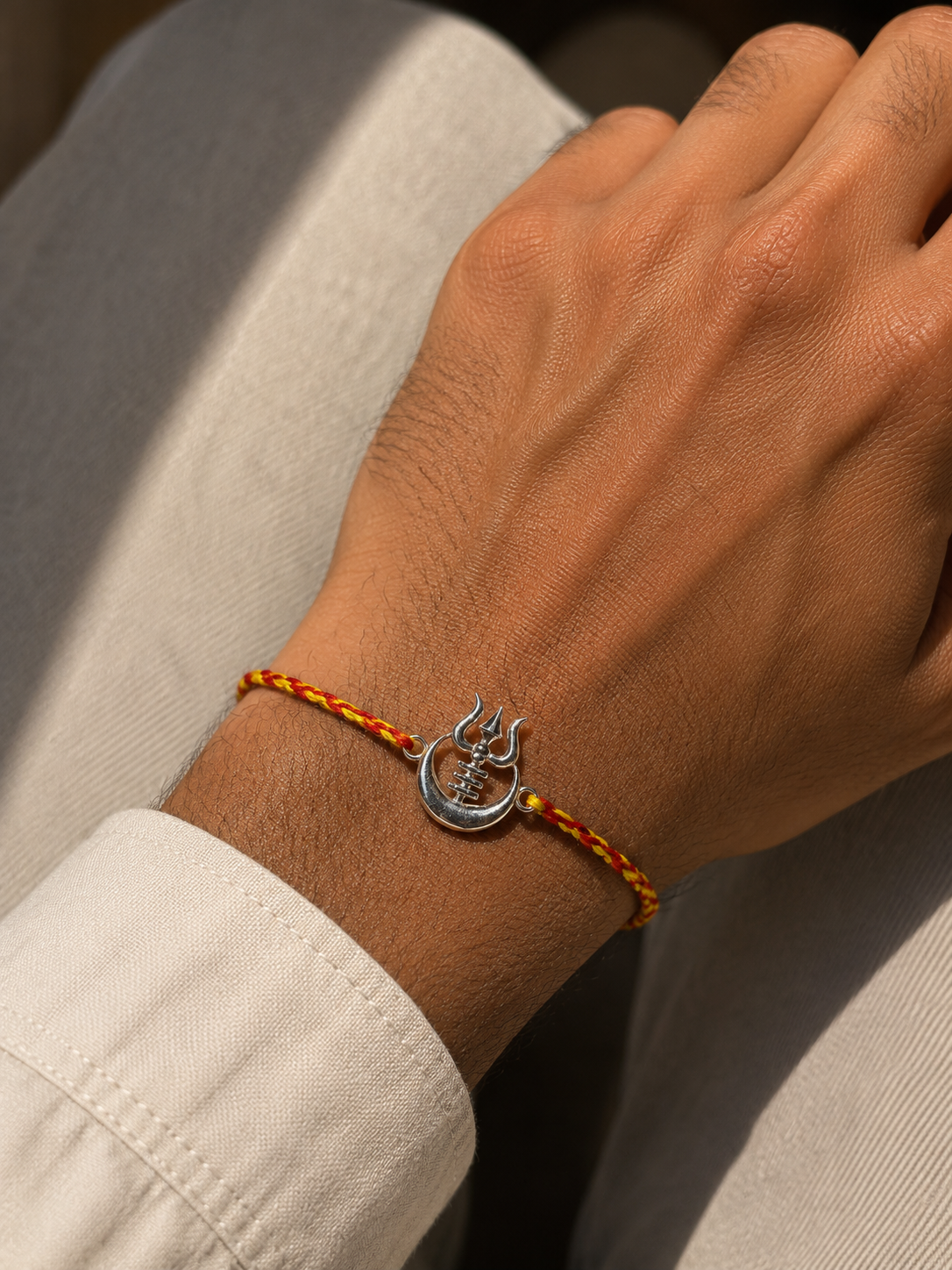 925 Silver Trishul Rakhi