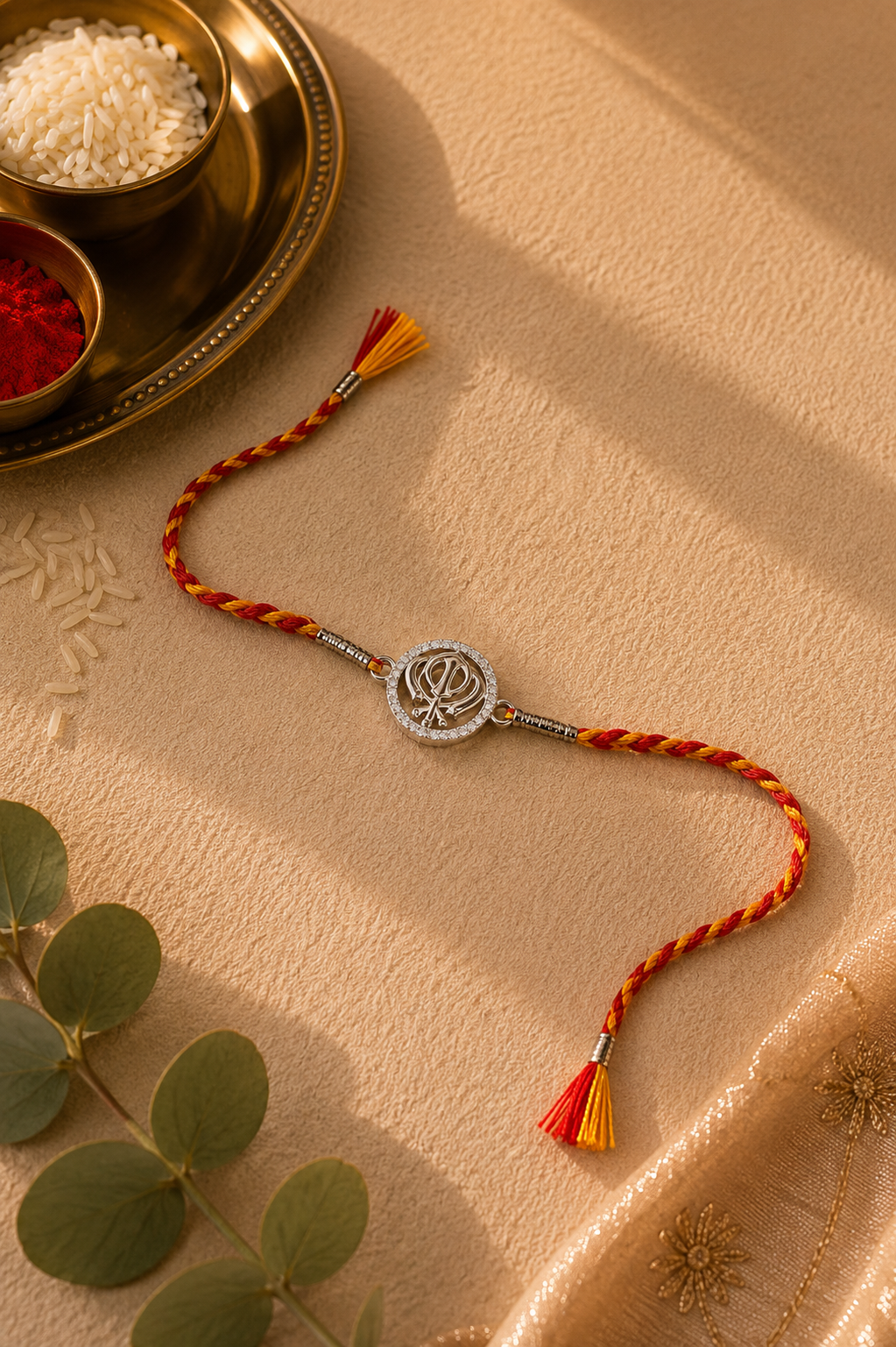 925 Silver Khanda Rakhi