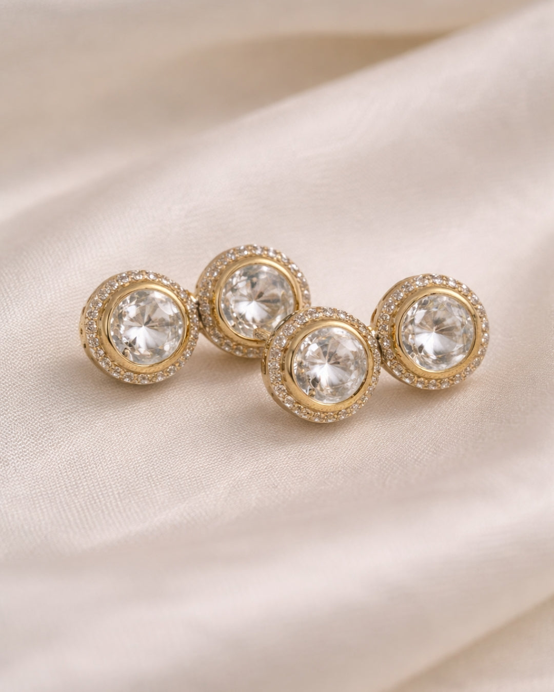 Citrine Polki Pearl Necklace Set