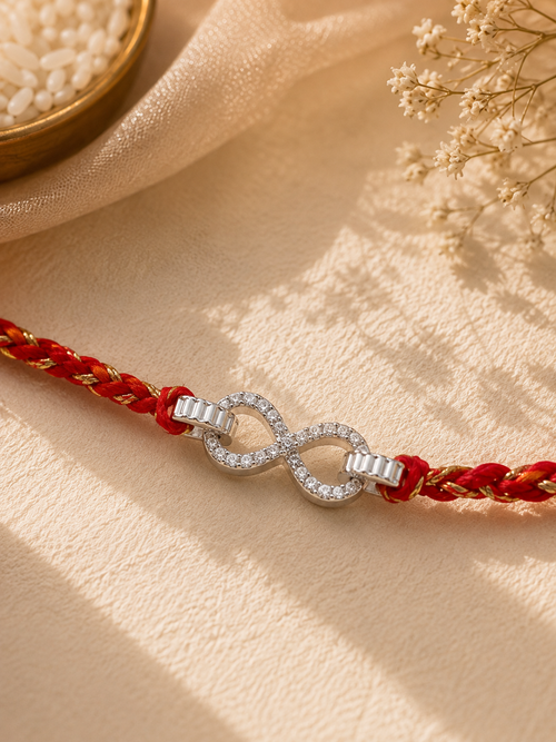 925 Silver Infinity Pendant Rakhi