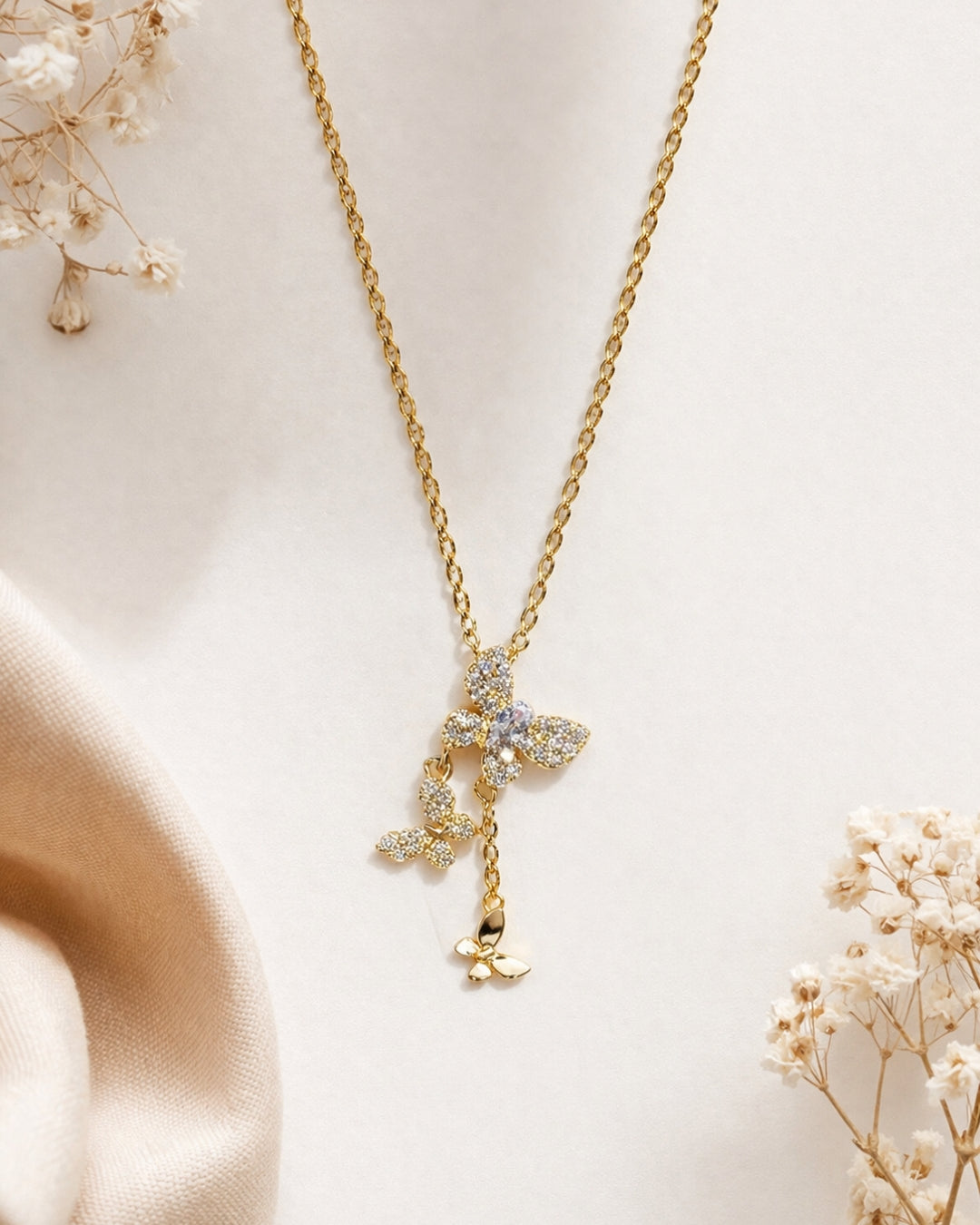Butterfly Drop Necklace