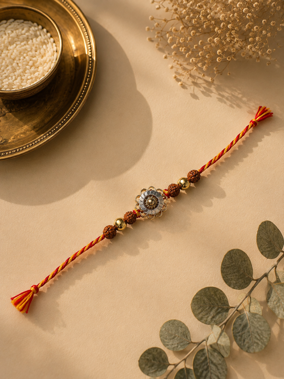 925 Silver Sunflower Rakhi