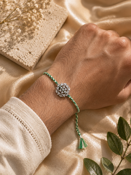 925 Silver Bloom Rakhi